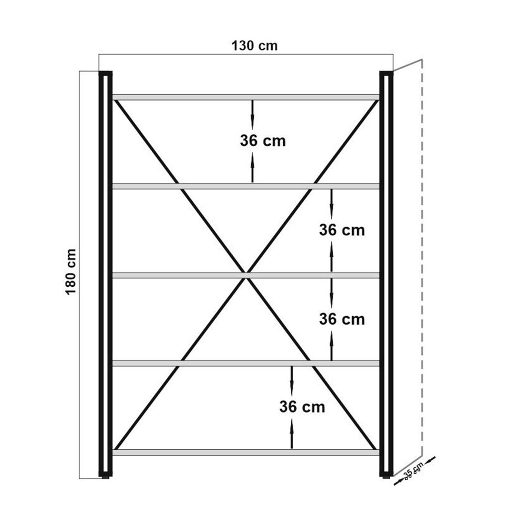 Eraldiseisev riiul Kalune Design Cosmo Fix, pruun/must hind ja info | Riiulid | hansapost.ee