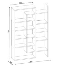 Eraldiseisev riiul Kalune Design Belinda, valge/pruun hind ja info | Riiulid | hansapost.ee