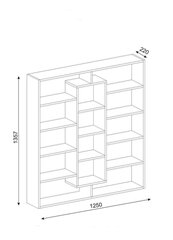 Напольный стеллаж Kalune Design Ample, коричневый цена и информация | Доски | hansapost.ee