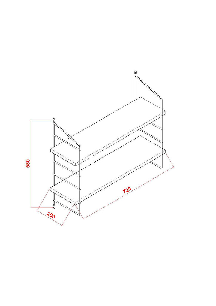 Seinariiul Kalune Design Armoni 2, must/pruun hind ja info | Riiulid | hansapost.ee