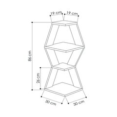 Угловая полка Kalune Design Sablor Corner, белая цена и информация | Полки | hansapost.ee