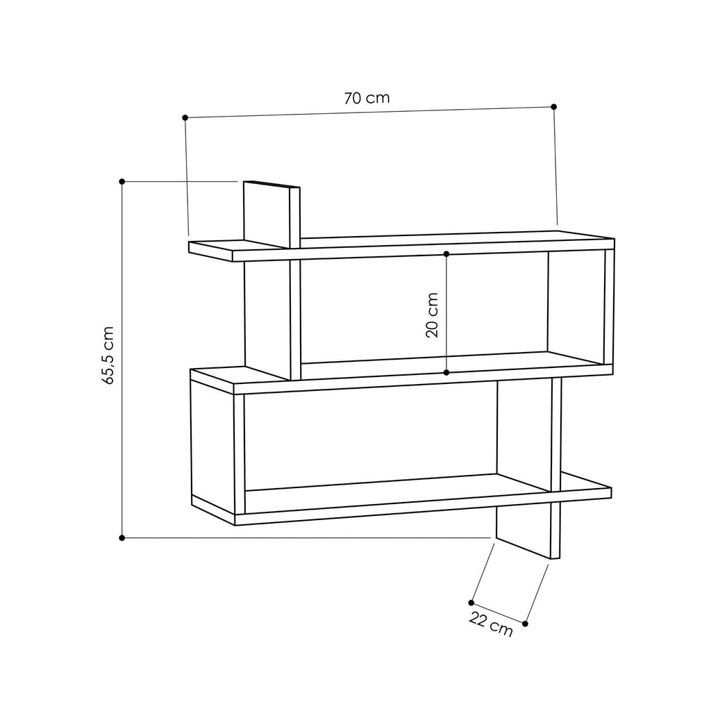 Riiul Kalune Design Paralel, tamm hind ja info | Riiulid | hansapost.ee