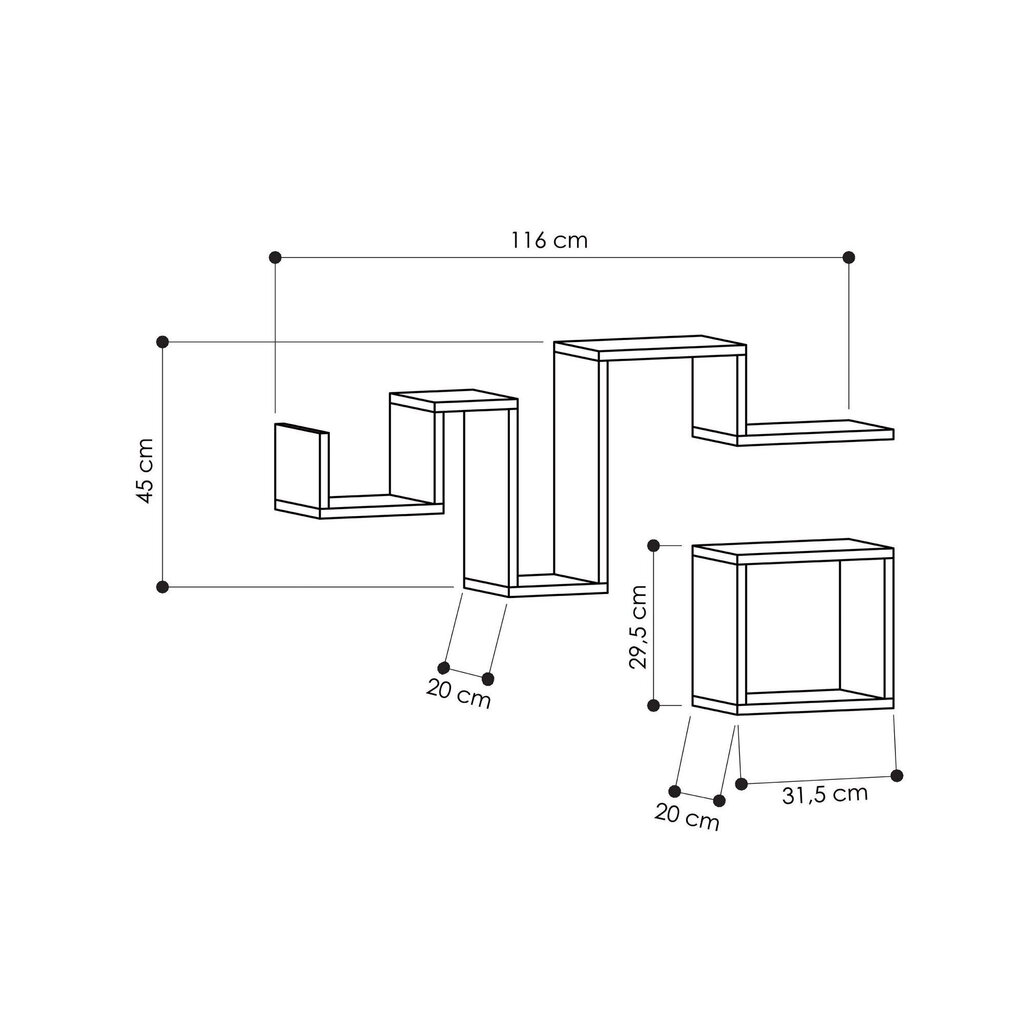 Seinariiul Kalune Design Follow, helepruun hind ja info | Riiulid | hansapost.ee