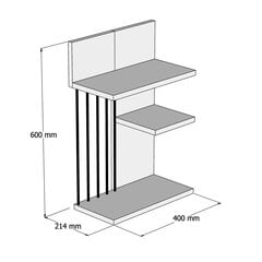 Seinariiul Kalune Design Nezma, pruun/hall цена и информация | Полки | hansapost.ee