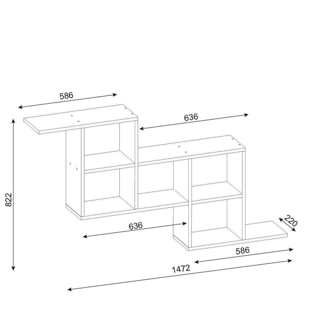 Riiul Kalune Design Zeta, valge hind ja info | Riiulid | hansapost.ee