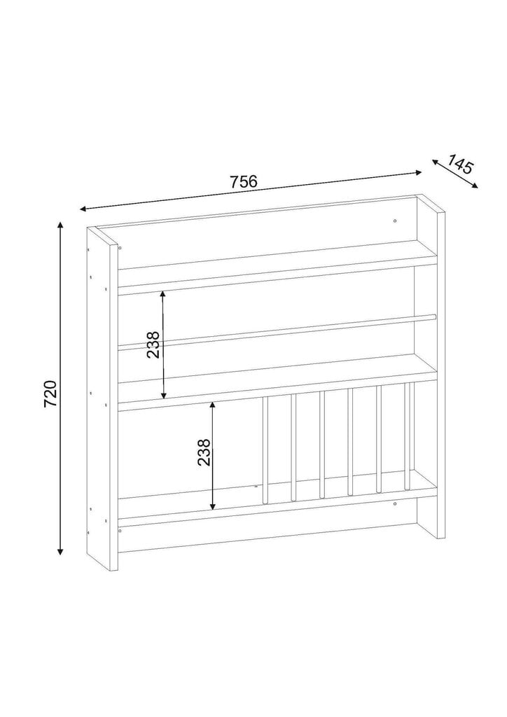 Riiul Kalune Design 756, valge hind ja info | Riiulid | hansapost.ee