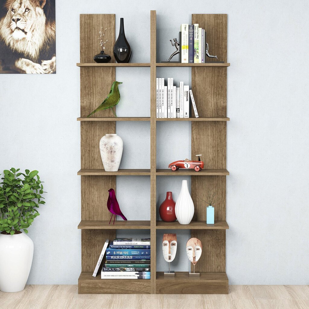 Eraldiseisev riiul Kalune Design Bookshelf 835, tumepruun цена и информация | Riiulid | hansapost.ee