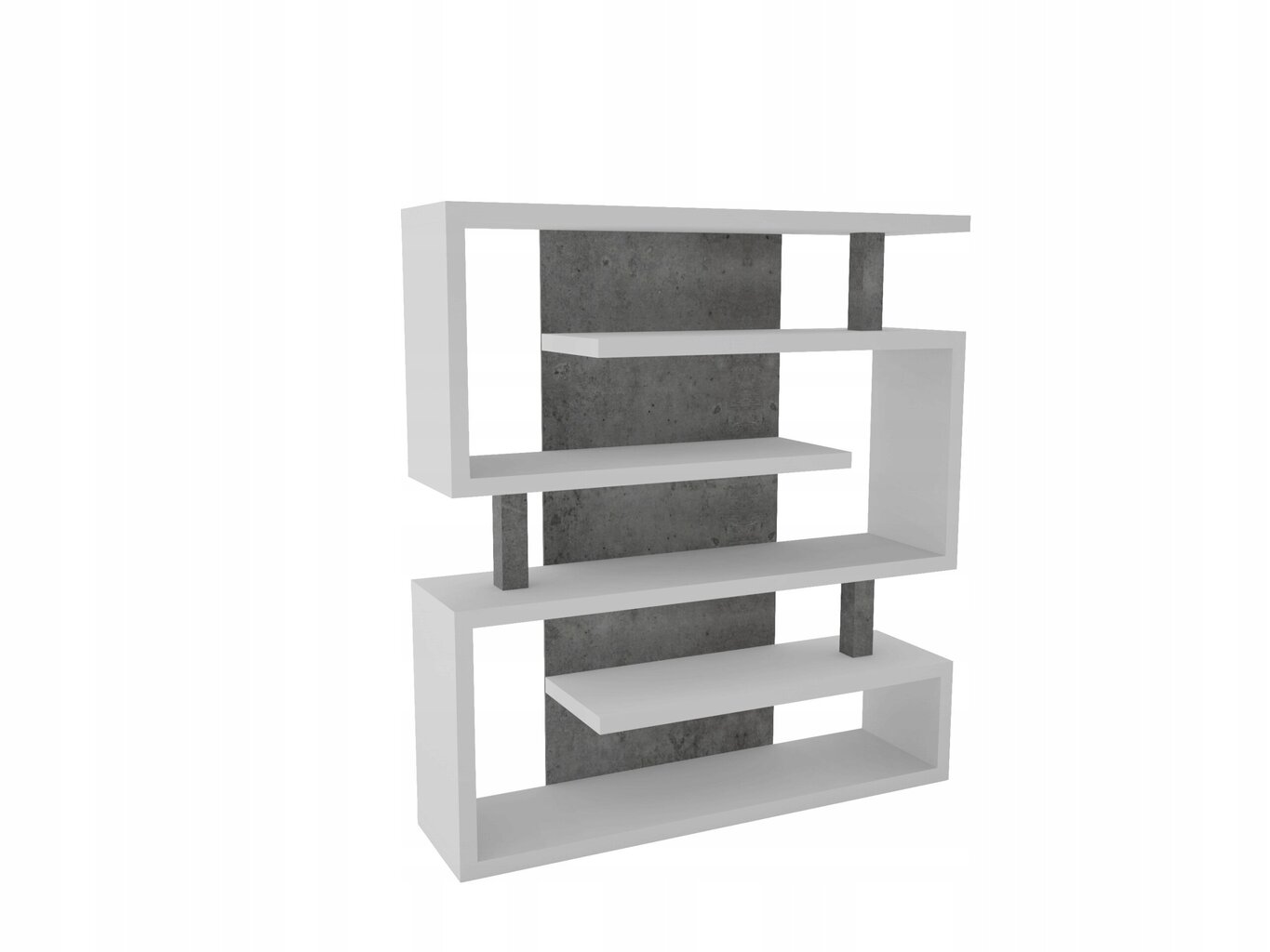 Riiul ADRK Furniture Felipe, 185x151 cm, valge/hall hind ja info | Riiulid | hansapost.ee
