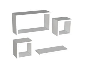 4-riiuli komplekt Kalune Design Babi, valge hind ja info | Riiulid | hansapost.ee