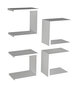 4-riiuli komplekt Kalune Design Base, valge hind ja info | Riiulid | hansapost.ee