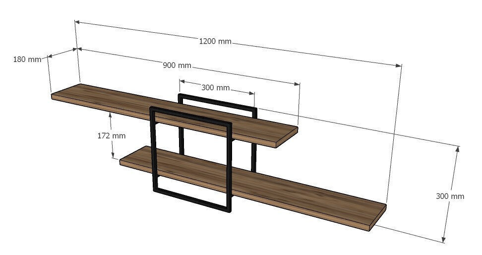 Seinariiul Kalune Design Mone, pruun hind ja info | Riiulid | hansapost.ee