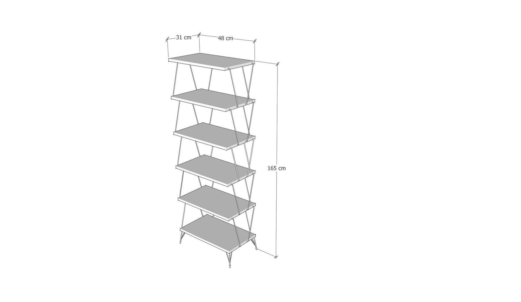 Riiul Kalune Design Balaban, pruun цена и информация | Riiulid | hansapost.ee