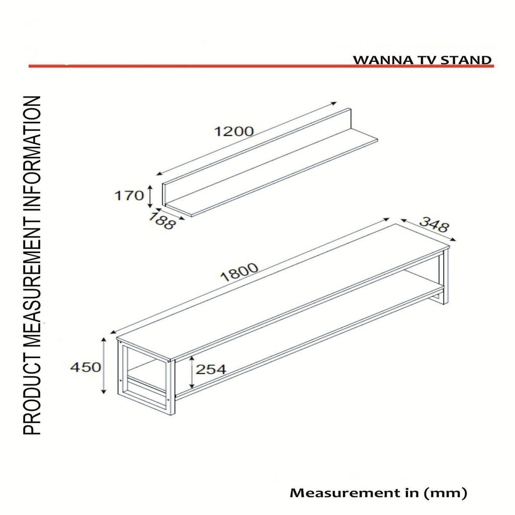 Sektsioon Kalune Design Wanna, pruun/must цена и информация | Sektsioonkapid | hansapost.ee