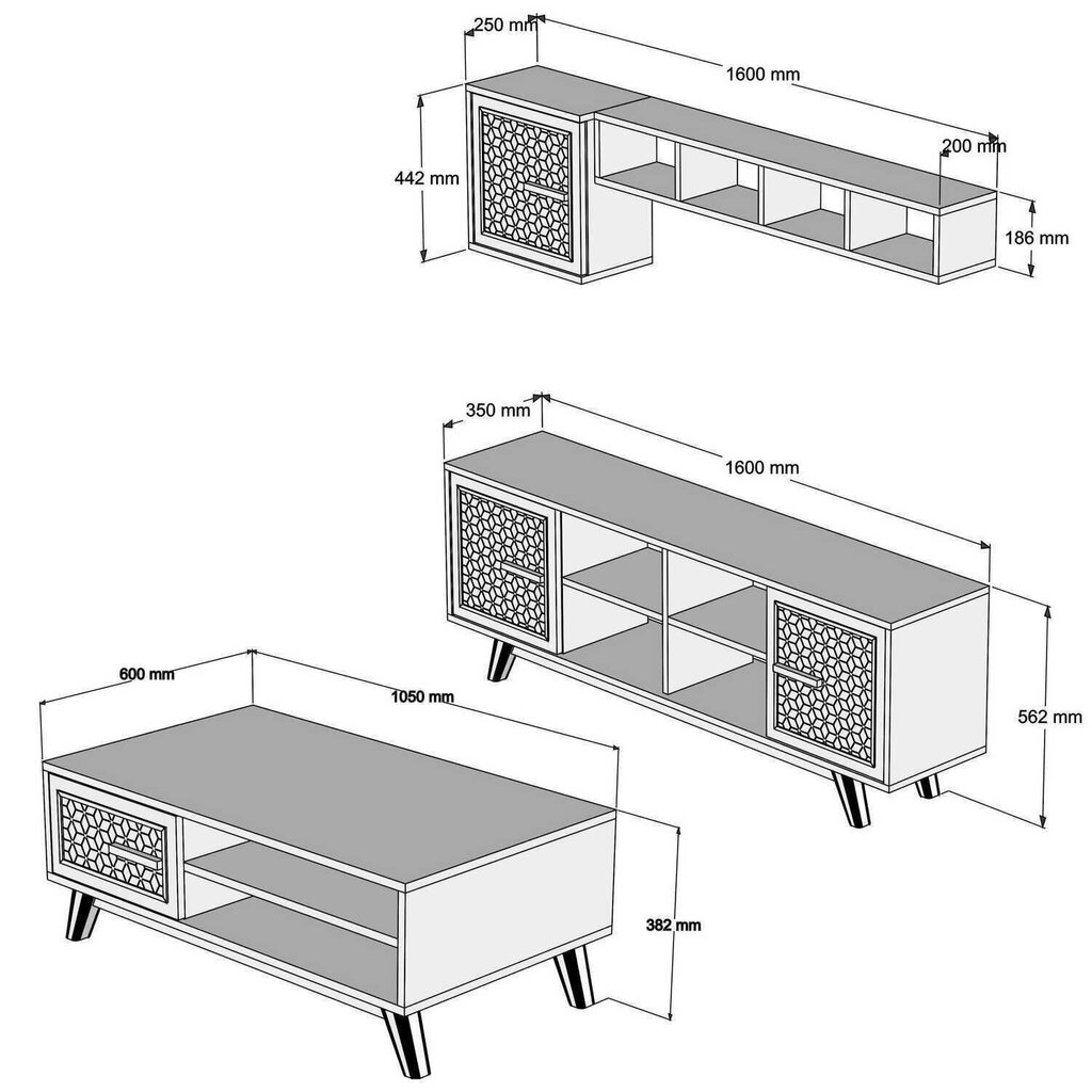 Elutoamööbli komplekt Kalune Design 845(XI), tumepruun hind ja info | Sektsioonkapid | hansapost.ee