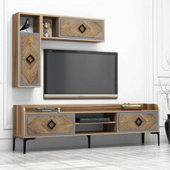 Комплект мебели для гостиной Kalune Design 845(III), темно-коричневый/синий цена и информация | Секции | hansapost.ee
