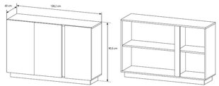 Kummut Arco 138 3D, tamm/hall цена и информация | Laski Meble Мебель и домашний интерьер | hansapost.ee