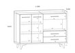 Kummut Meblocross Box 02 2D3S, tumepruun/valge hind ja info | Kummutid | hansapost.ee