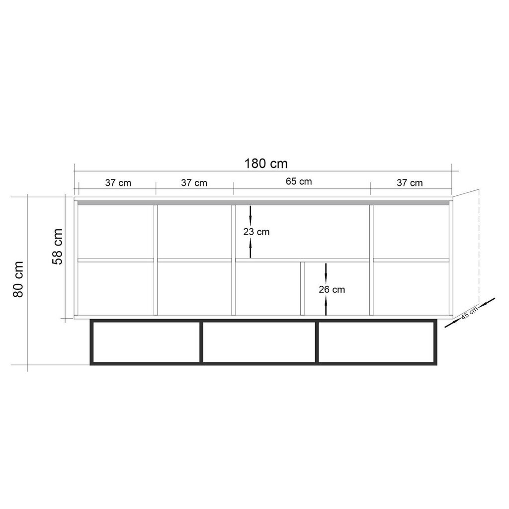 Kummut Kalune Design Quantum Medula, tumepruun hind ja info | Kummutid | hansapost.ee