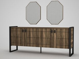 Kummuti ja peegli komplekt Kalune Design Costa Aynali Console, pruun цена и информация | Комоды | hansapost.ee