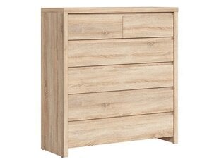 Kummut BRW Kaspian 6S, tamme värv price and information | Chests of drawers | hansapost.ee