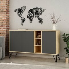 Kummut Kalune Design 855, 142 cm, helepruun/hall цена и информация | Комоды | hansapost.ee