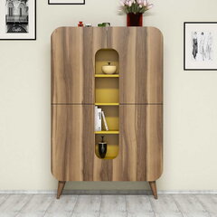 Kummut Kalune Design 845, 144 cm, pruun/kollane price and information | Chests of drawers | hansapost.ee