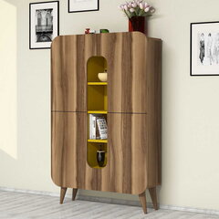 Kummut Kalune Design 845, 144 cm, pruun/kollane price and information | Chests of drawers | hansapost.ee