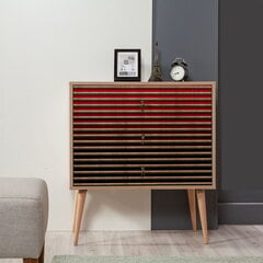 Kummut Kalune Design Dresser 3433, tamme värv/punane цена и информация | Комоды | hansapost.ee