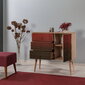 Kummut Kalune Design Dresser 3445, tamme värv/punane цена и информация | Kummutid | hansapost.ee