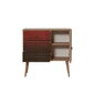 Kummut Kalune Design Dresser 3445, tamme värv/punane цена и информация | Kummutid | hansapost.ee