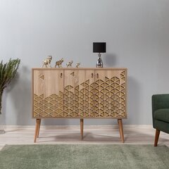 Kummut Kalune Design 863 (VII), 120 cm, tamme värv/helekollane kaina ir informacija | Kummutid | hansapost.ee