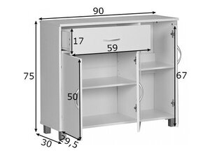 Комод Jarry, белый цена и информация | Комоды | hansapost.ee