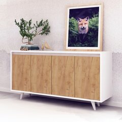 Комод Kalune Design Nossa, коричневый/белый цена и информация | Комоды | hansapost.ee