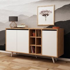 Комод Kalune Design 845, коричневый/белый цена и информация | Комоды | hansapost.ee