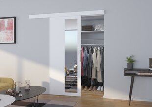 Двери для ниши с зеркалом Malta 80, белые цена и информация | Шкафы | hansapost.ee