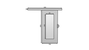 Двери для ниши с зеркалом Nela 100, белые цена и информация | Шкафы | hansapost.ee