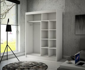 Riidekapp Adrk Furniture Balton 150 cm, must цена и информация | Шкафы | hansapost.ee