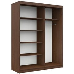 Шкаф NORE CLP 150 с зеркалом, темно-коричневый/белый цена и информация | Шкафы | hansapost.ee
