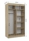 Riidekapp Adrk Furniture Tamos 120 cm, pruun/tamm hind ja info | Kapid | hansapost.ee