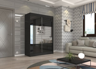 Шкаф Adrk Furniture Tamos 150 см, черный цена и информация | Шкафы | hansapost.ee