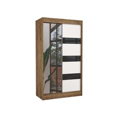 Шкаф Adrk Furniture Toura 120 см, коричневый/белый цена и информация | Шкафы | hansapost.ee