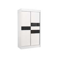 Riidekapp Adrk Furniture Batia 120 cm, valge/must hind ja info | Kapid | hansapost.ee