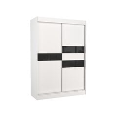 Шкаф Adrk Furniture Batia 150 см, белый/черный цена и информация | Шкафы | hansapost.ee