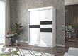 Riidekapp Adrk Furniture Batia 150 cm, valge/must hind ja info | Kapid | hansapost.ee