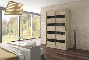 Kapp ADRK Furniture Martinez, tamm/must цена и информация | Шкафы | hansapost.ee