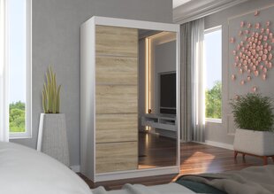 Kapp ADRK Furniture Nicea, valge/tamm цена и информация | Шкафы | hansapost.ee