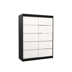 Шкаф ADRK Furniture Luft, черный/белый цена и информация | Шкафы | hansapost.ee