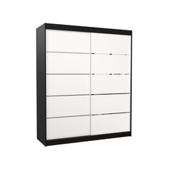 Kapp ADRK Furniture Spectra, must/valge цена и информация | Шкафы | hansapost.ee