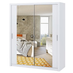 Шкаф Selsey Rinker с зеркалом, 180 см, белый цена и информация | Шкафы | hansapost.ee