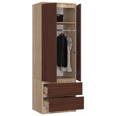 Шкаф NORE K60, дуб/темно-коричневый цена и информация | Шкафы | hansapost.ee